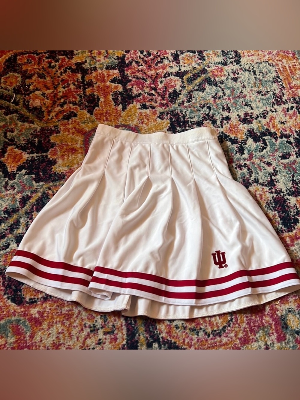 Zoozatz Red Indiana University IU Hoosiers Game Day Cheerleading Cheer Skirt XS